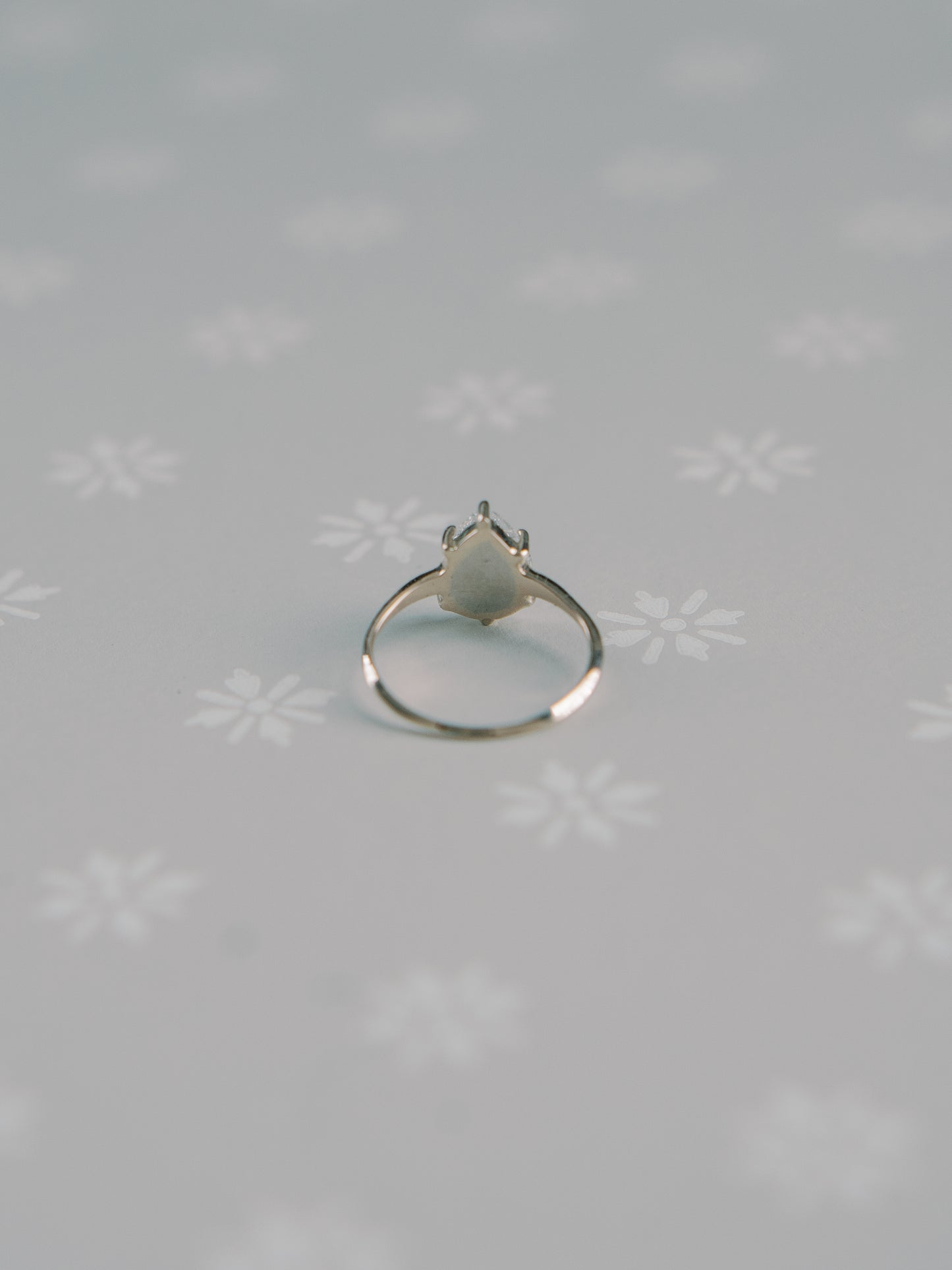 Antique Rose Cut Pear Ring