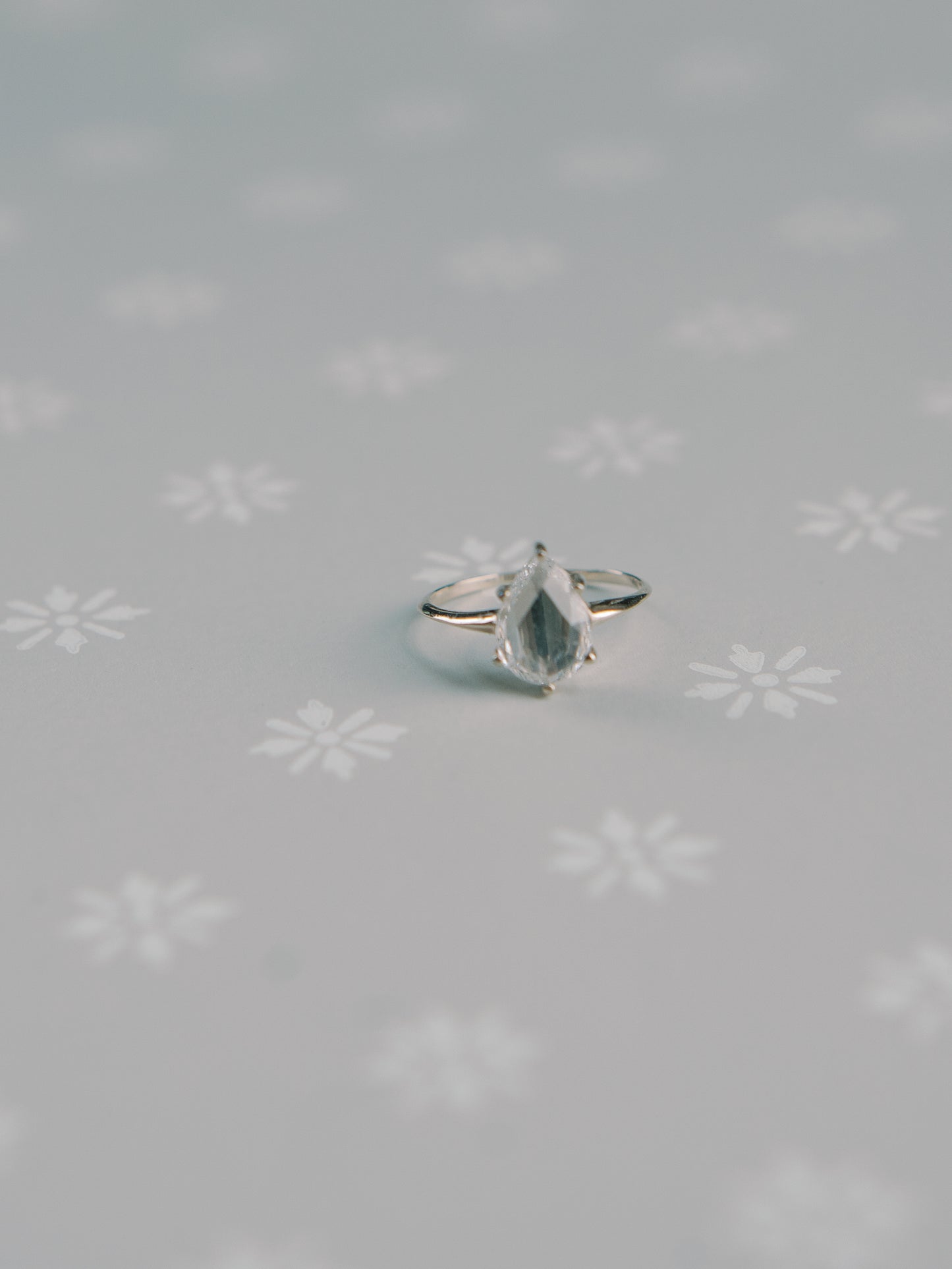 Antique Rose Cut Pear Ring